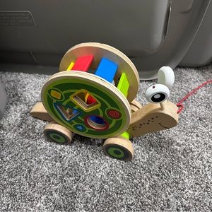 Hape Walk-A-Long Snail Toddler Wooden Pull Toy